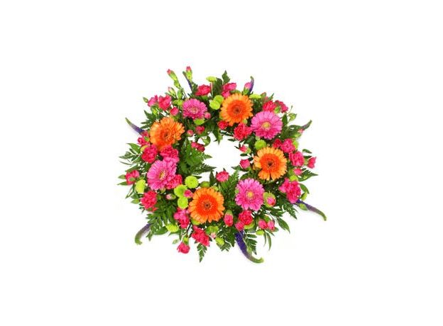 Wreath With Orange & Pink Tones